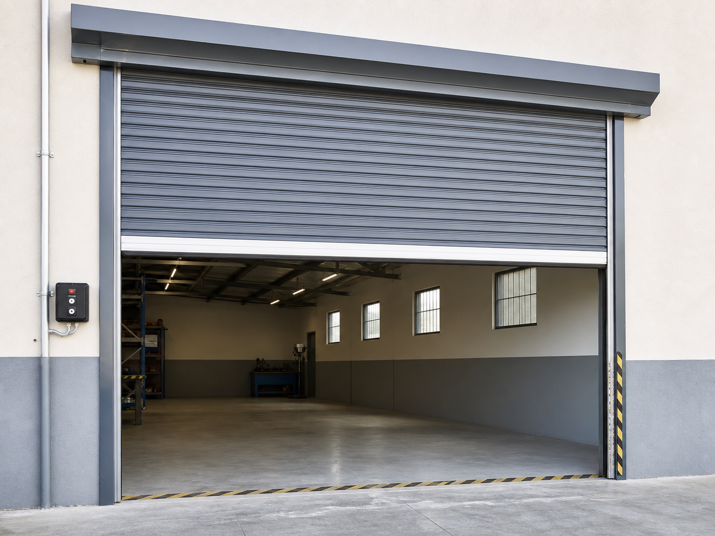 Puerta enrollable automatica para garaje comercial